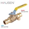 Hausen Heavy Duty Brass Full Port PEX Ball Valve with Drain, with 3/4 in. Expansion PEX Connection, 10PK HA-BV117-10
